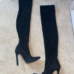 Zara suede thigh high boots (Size 37)